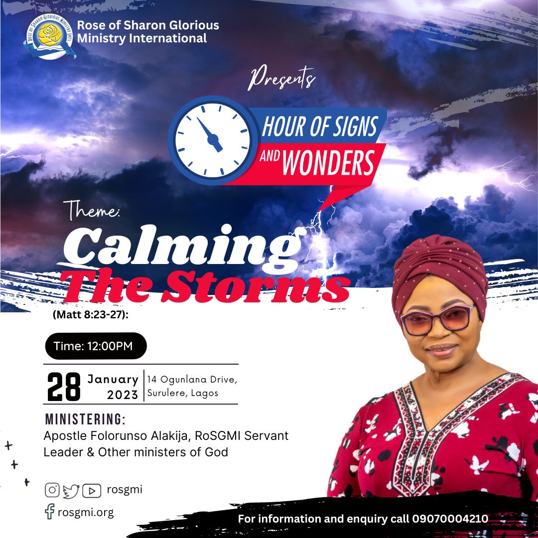 Hour of Signs and Wonders: Calming The Storms (Matthew 8: 23-27) -Rose ...